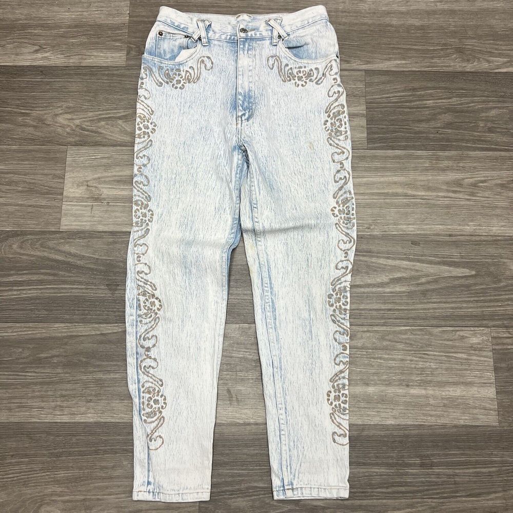 Anti Basicx Jeans Womens 28x28 High Rise Vintage Y2K Embroidered Western‎ Faded